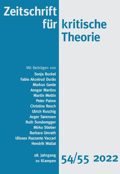 Produktbild: Zeitschrift f&uuml;r kritische Theorie / Zeitschrift f&uuml;r kritische Theorie, Heft 54/55