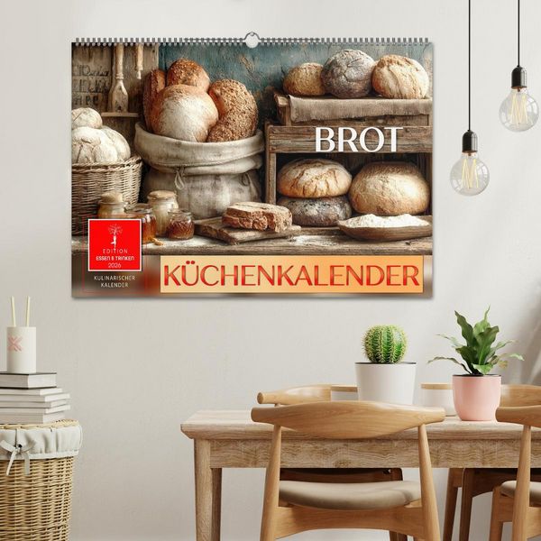 Produktbild: K&uuml;chenkalender Brot (Wandkalender 2026 DIN A2 quer), CALVENDO Monatskalender