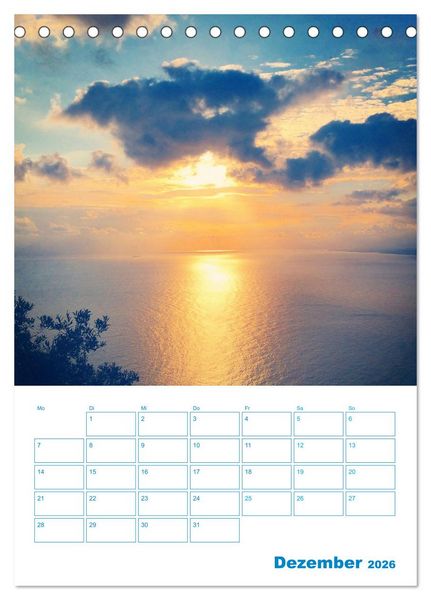 Produktbild: Blauer Ligurien Sommer (Tischkalender 2026 DIN A5 hoch), CALVENDO Monatskalender
