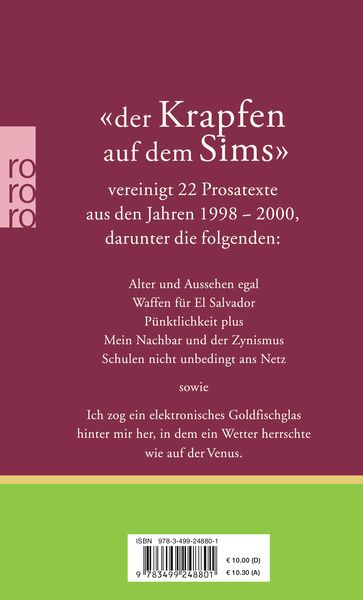 Produktbild: Der Krapfen auf dem Sims
