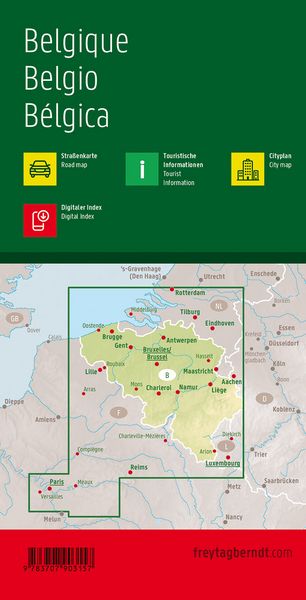 Produktbild: Belgien, Autokarte 1:300.000