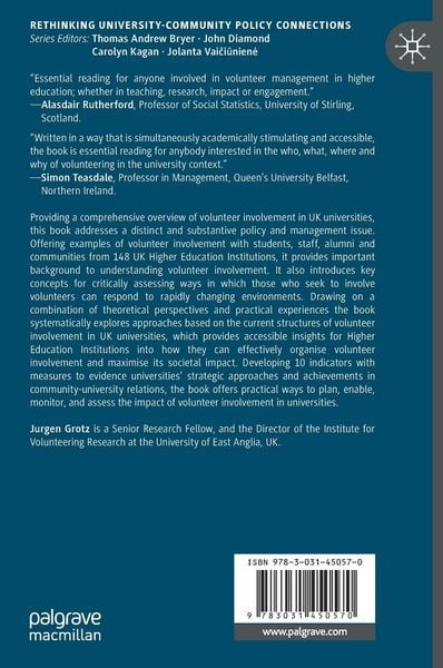 Produktbild: Volunteer Involvement in UK Universities