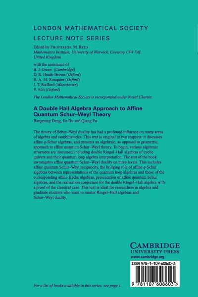 Produktbild: A Double Hall Algebra Approach to Affine Quantum Schur-Weyl Theory