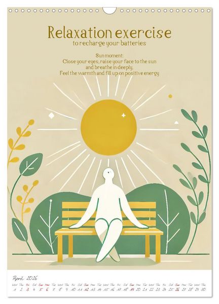 Produktbild: The anti-stress path - Monthly inspirations for more balance (Wall Calendar 2026 DIN A3 portrait), CALVENDO 12 Month Wall Calendar
