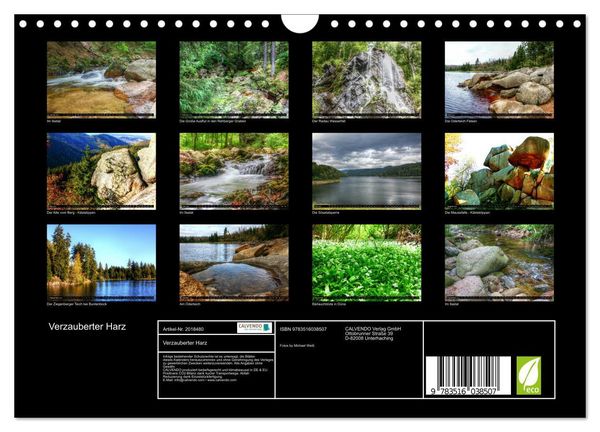 Produktbild: Verzauberter Harz (Wandkalender 2026 DIN A4 quer), CALVENDO Monatskalender