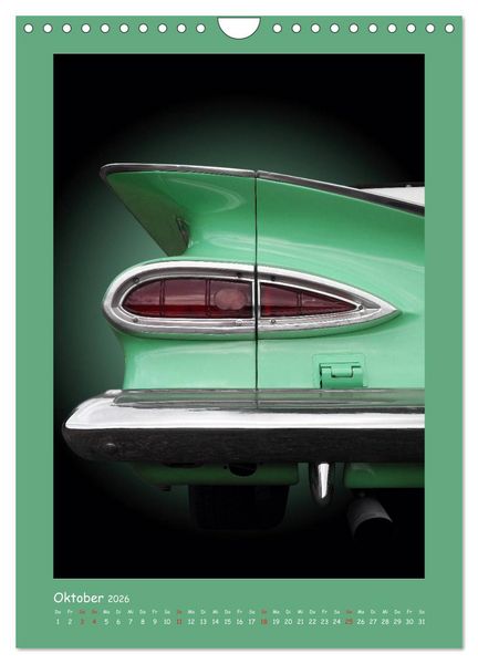 Produktbild: US Klassiker 1956 bis 1966 (Wandkalender 2026 DIN A4 hoch), CALVENDO Monatskalender
