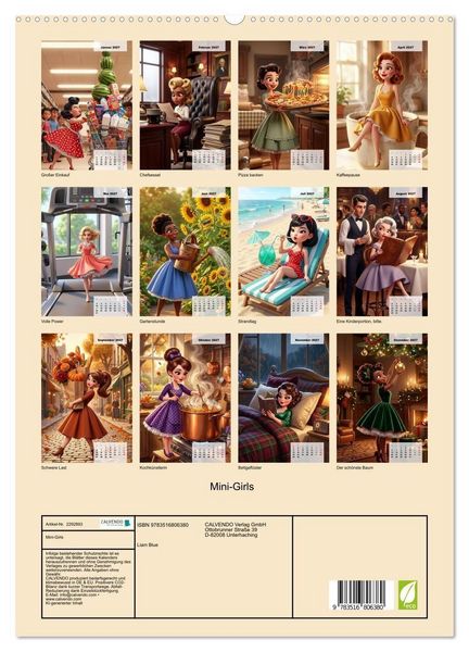 Produktbild: Mini-Girls (hochwertiger Premium Wandkalender 2027 DIN A2 hoch), Kunstdruck in Hochglanz