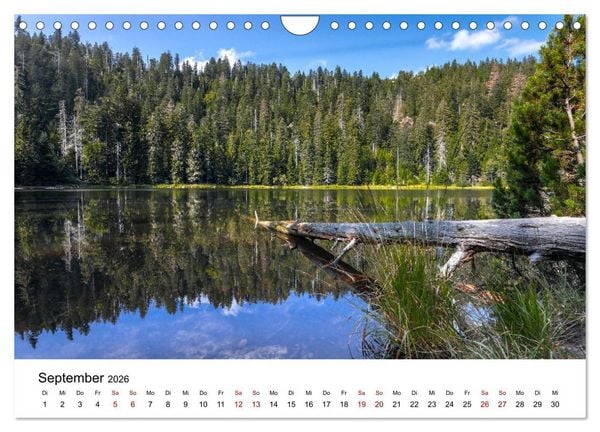 Produktbild: Schwarzwald, Seen und Hochmoore (Wandkalender 2026 DIN A4 quer), CALVENDO Monatskalender