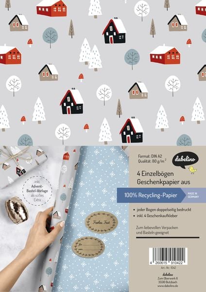 Produktbild: Geschenkpapier Set Weihnachten: Skandinavische Winterlandschaft