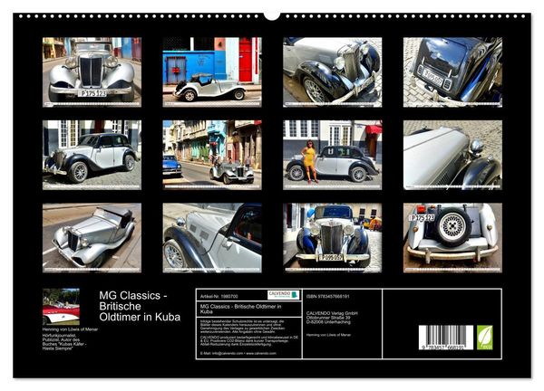 Produktbild: MG Classics - Britische Oldtimer in Kuba (hochwertiger Premium Wandkalender 2026 DIN A2 quer), Kunstdruck in Hochglanz