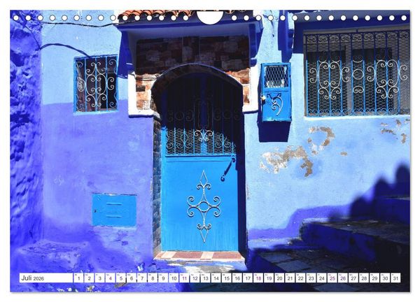 Produktbild: Chefchaouen - Blue Details (Wandkalender 2026 DIN A4 quer), CALVENDO Monatskalender
