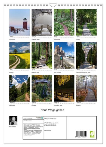 Produktbild: Neue Wege gehen (Wandkalender 2026 DIN A3 hoch), CALVENDO Monatskalender
