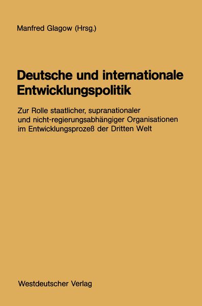 Produktbild: Deutsche und internationale Entwicklungspolitik