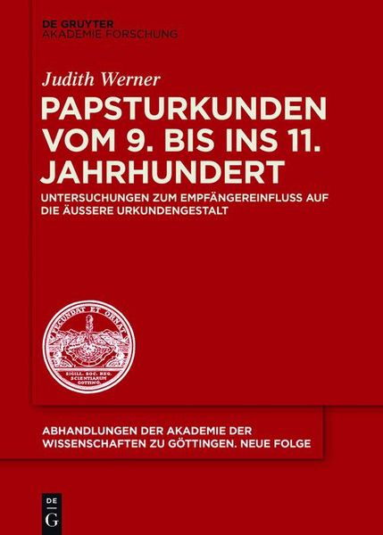 Produktbild: Papsturkunden vom 9. bis ins 11. Jahrhundert