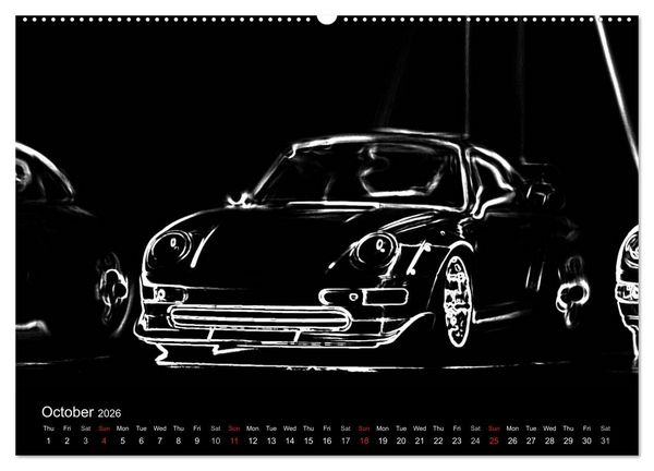 Produktbild: 911 Lines (High Quality Premium Wall Calendar 2026 DIN A2 landscape),CALVENDO 12 Month Wall Calendar