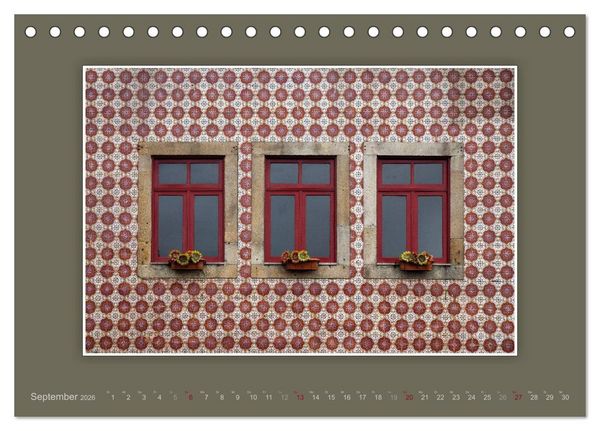 Produktbild: Azulejo-Fassaden in Portugal (Tischkalender 2026 DIN A5 quer), CALVENDO Monatskalender