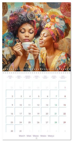 Produktbild: A cup of coffee - Is when happiness begins (Wall Calendar 2026 12 &times; 12 Inch) CALVENDO 12 Month Wall Calendar