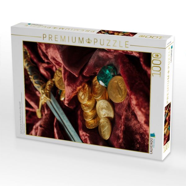 Produktbild: CALVENDO Puzzle Gold auf Samt der vom Reichtum und vom Meer erz&auml;hlt | 1000 Teile Lege-Gr&ouml;&szlig;e 64x48cm Foto-Puzzle f&uuml;r gl&uuml;ckliche Stunden