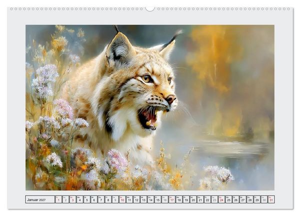 Produktbild: Luchse. Meister der Tarnung im Wald (hochwertiger Premium Wandkalender 2027 DIN A2 quer), Kunstdruck in Hochglanz
