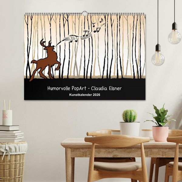 Produktbild: Humorvolle PopArt - Kunstkalender von Claudia Elsner (Wandkalender 2026 DIN A2 quer), CALVENDO Monatskalender