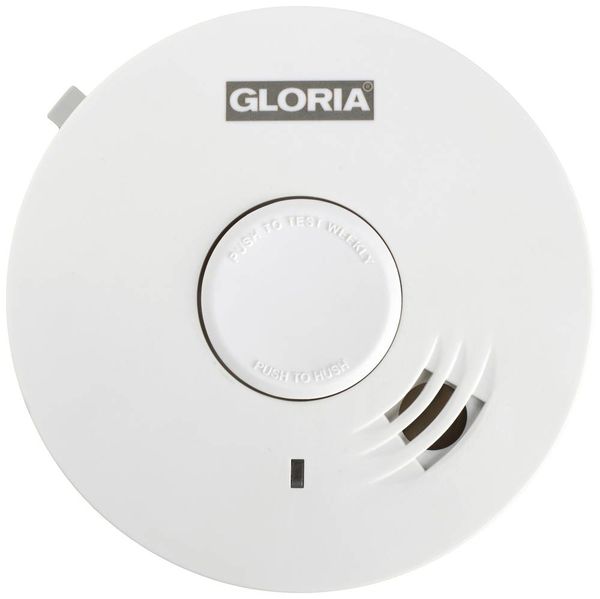 Gloria R-10 Rauchwarnmelder inkl. 10 Jahres-Batterie batteriebetrieben (Ø x H) 104mm x 40mm