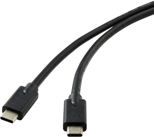 Renkforce USB-Kabel USB 3.2 Gen2x2 USB-C Stecker 2.00m Schwarz Geschirmt RF-4531576