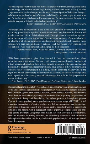 Produktbild: Manual of Panic Focused Psychodynamic Psychotherapy - eXtended Range