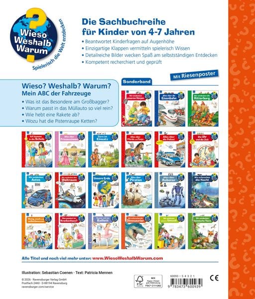 Produktbild: Wieso? Weshalb? Warum? Sonderband - Mein ABC der Fahrzeuge
