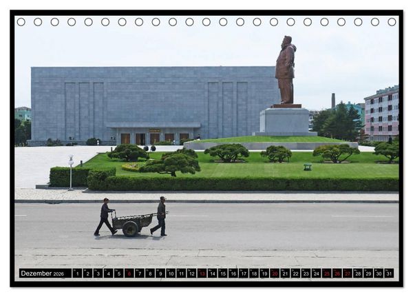 Produktbild: Nordkorea - Die gro&szlig;e Leere (Tischkalender 2026 DIN A5 quer), CALVENDO Monatskalender