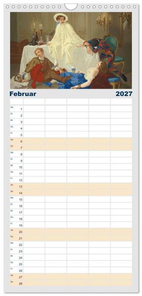 Produktbild: Familienplaner 2027 - Party Time - Das Fest in der Kunst mit 5 Spalten (Wandkalender, 21 x 45 cm) CALVENDO
