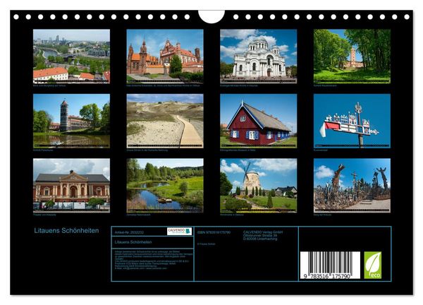 Produktbild: Litauens Sch&ouml;nheiten (Wandkalender 2026 DIN A4 quer), CALVENDO Monatskalender
