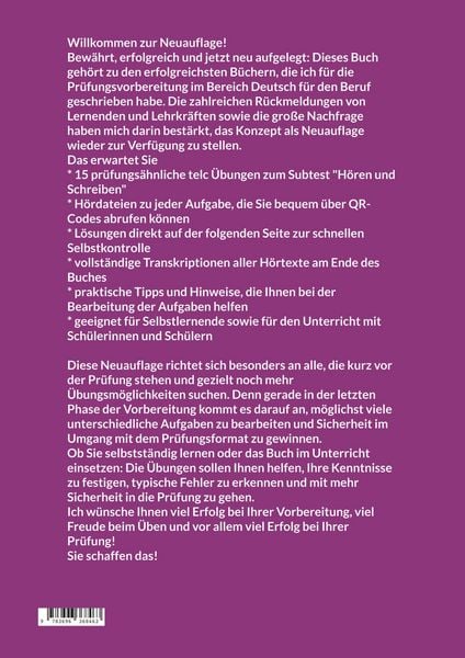 Produktbild: B2 H&ouml;ren und Schreiben Deutsch Test f&uuml;r den Beruf B2