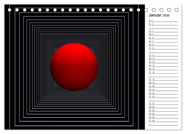 Produktbild: Mit Geometrie durch das Jahr (Tischkalender 2026 DIN A5 quer), CALVENDO Monatskalender