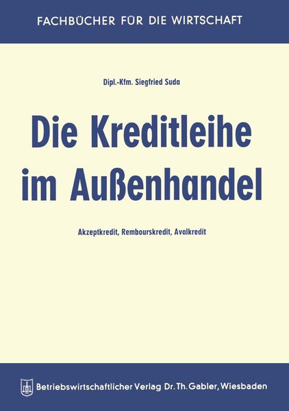 Produktbild: Die Kreditleihe im Au&szlig;enhandel