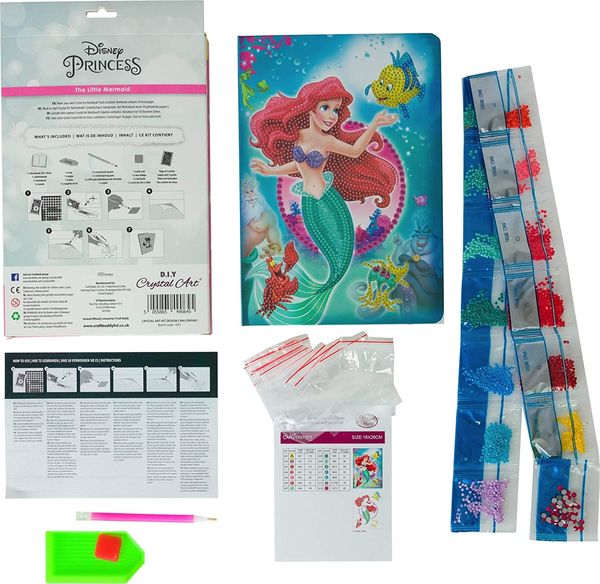 Produktbild: Craft Buddy CANJ-DNY601 - Crystal Art, The Little Mermaid, Notebook, 26x 18 cm