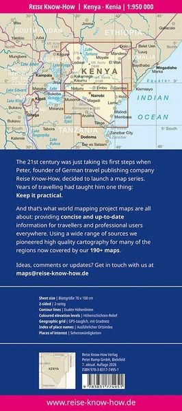 Produktbild: Reise Know-How Landkarte Kenia / Kenya (1:950.000)