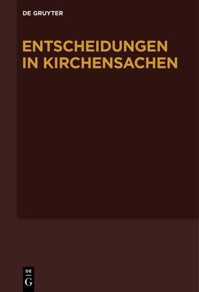 Produktbild: Entscheidungen in Kirchensachen seit 1946 / 1.1.-31.12.2006
