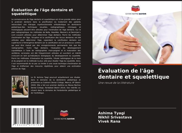 Produktbild: &Eacute;valuation de l'&acirc;ge dentaire et squelettique