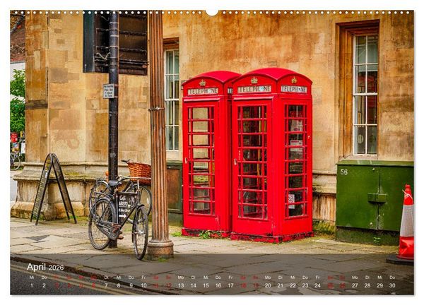 Produktbild: Cambridge street view (Wandkalender 2026 DIN A2 quer), CALVENDO Monatskalender