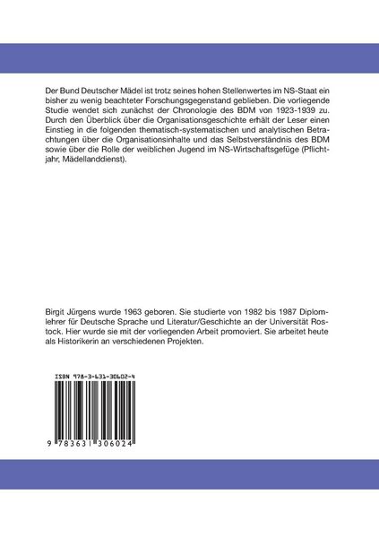 Produktbild: Zur Geschichte des BDM (Bund Deutscher M&auml;del) von 1923 bis 1939