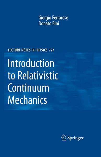Produktbild: Introduction to Relativistic Continuum Mechanics