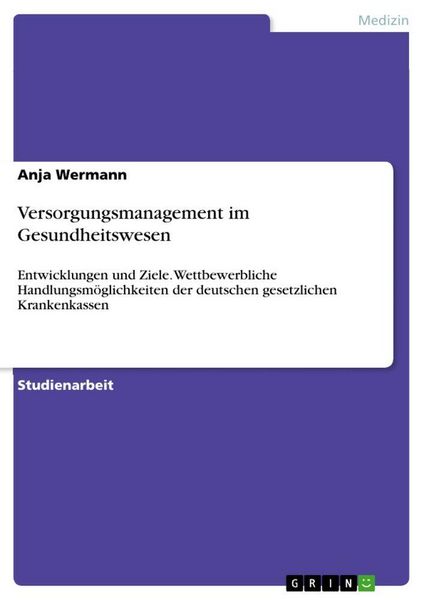 Produktbild: Versorgungsmanagement im Gesundheitswesen