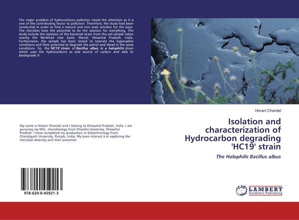 Produktbild: Isolation and characterization of Hydrocarbon degrading 'HC19' strain