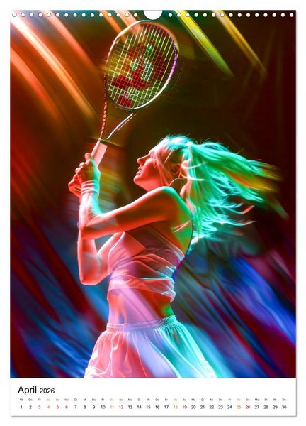 Produktbild: Tennis kreativ (Wandkalender 2026 DIN A3 hoch), CALVENDO Monatskalender