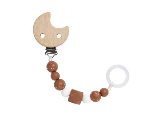 Produktbild: Soother Holder Wood/Silicone Little Universe