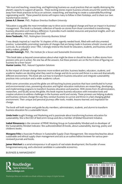Produktbild: Transforming Business Education for a Sustainable Future