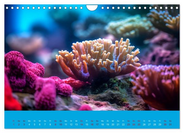 Produktbild: Farbenpracht im Ozean - Die Sch&ouml;nheit der Korallen (Wandkalender 2026 DIN A4 quer), CALVENDO Monatskalender