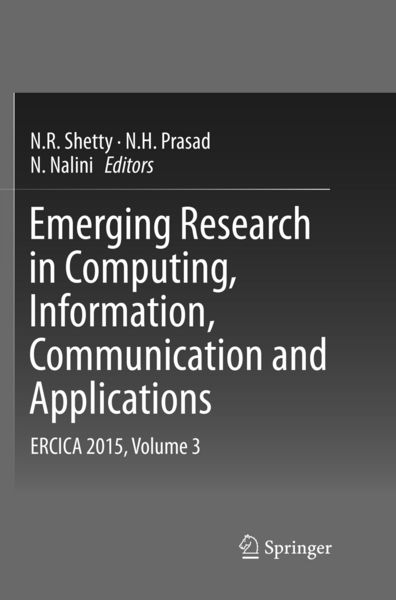 Produktbild: Emerging Research in Computing, Information, Communication and Applications