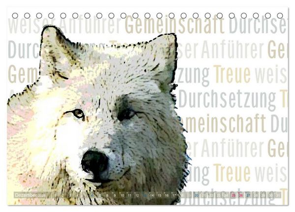 Produktbild: Mein wildes Krafttier und seine spirituellen Werte. (Tischkalender 2026 DIN A5 quer), CALVENDO Monatskalender