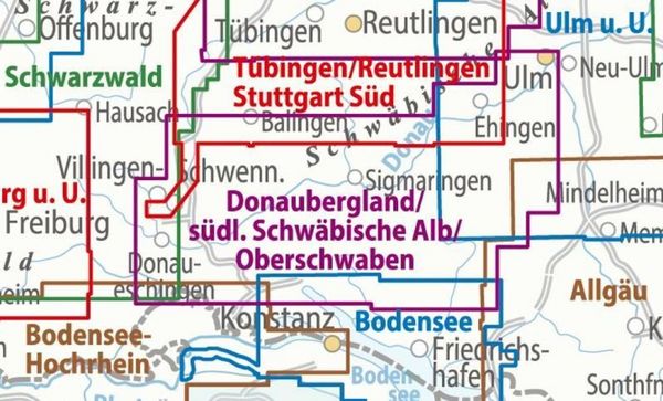 Produktbild: ADFC-Regionalkarte Traumhafte E-Bike-Touren im Donaubergland, 1:75.000, mit Tagestourenvorschlägen, reiß- und wetterfest, GPS-Tracks Download